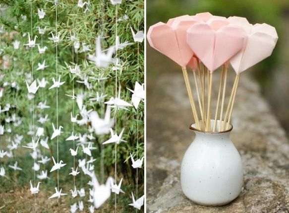 Decoração origamis