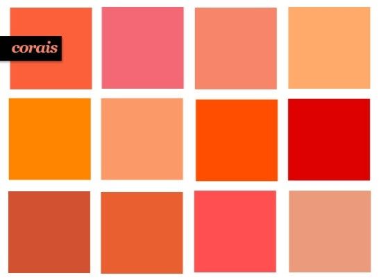 Paleta de cores coral