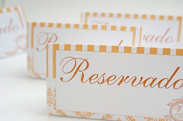 Plaquinhas para mesas reservadas! 