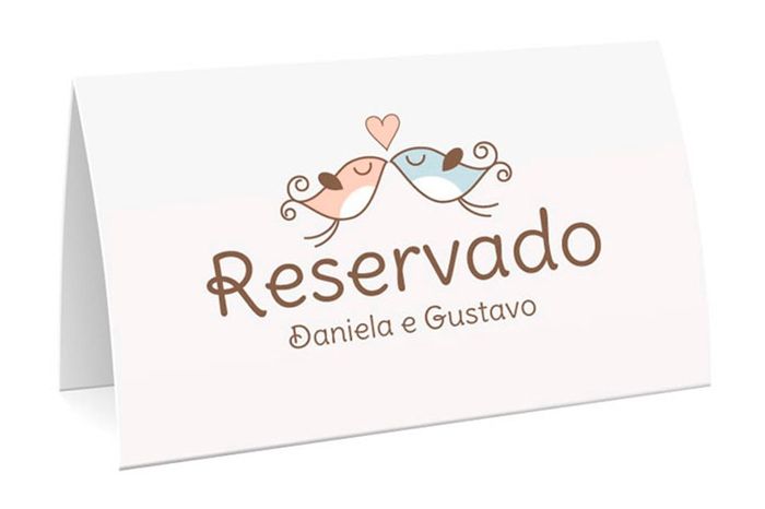 Plaquinhas para mesas reservadas! 