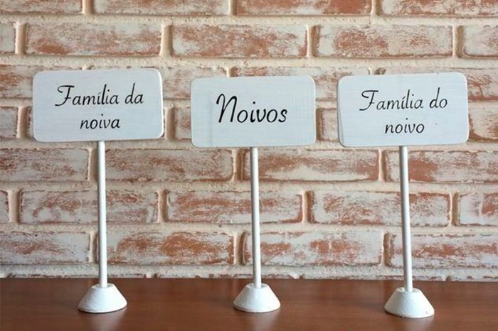 Plaquinhas para mesas reservadas! 