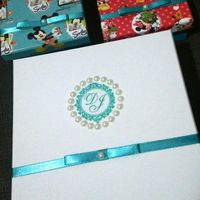 Caixa p/ padrinhos e crianças (pajem e daminha/florista)