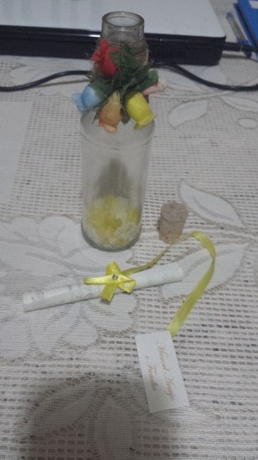 Convite do casamento do meu primo na garrafinha de vidro - 3