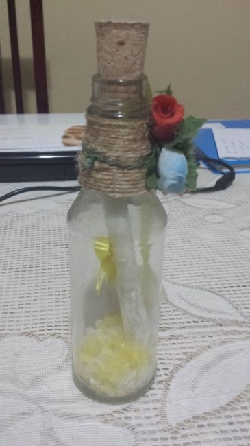 Convite do casamento do meu primo na garrafinha de vidro - 5