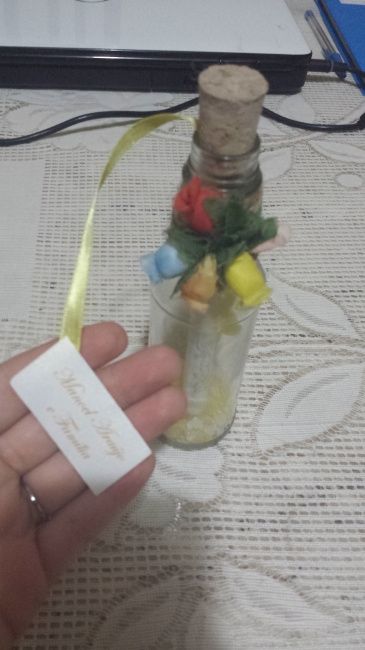 Convite do casamento do meu primo na garrafinha de vidro - 6