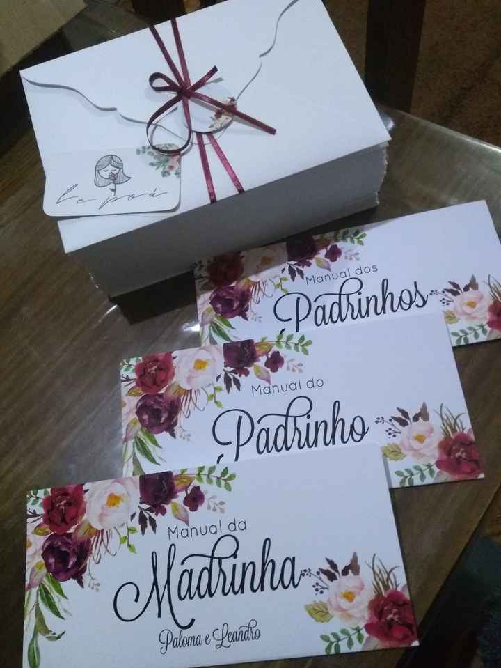 Convites e Manual dos padrinhos 