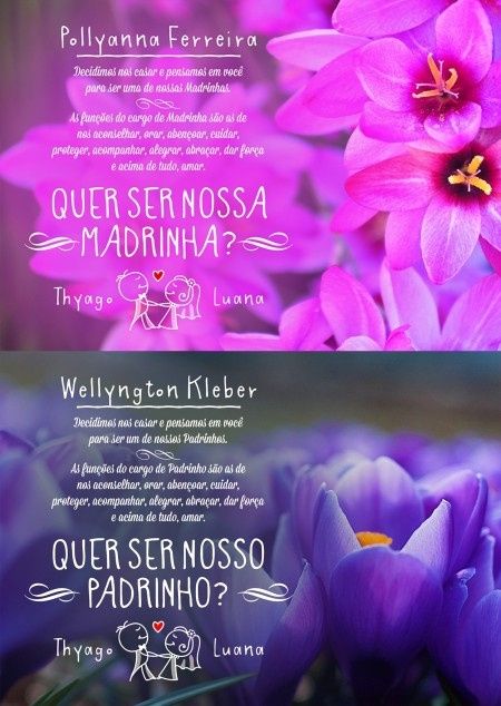 Convites dos padrinhos