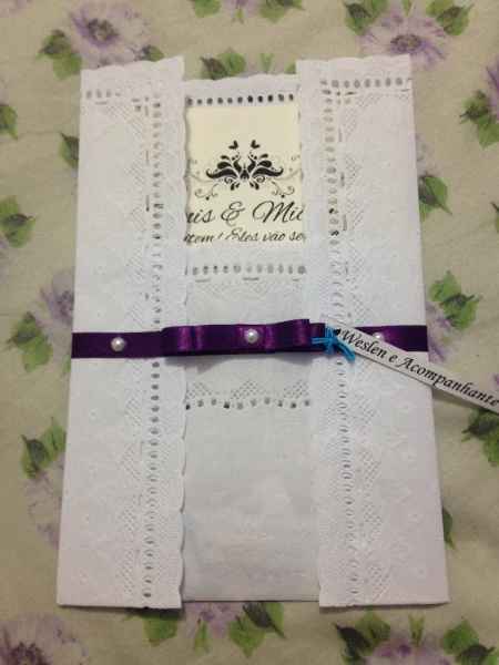 Convite de Toalha de Papel Rendando (Doilies)