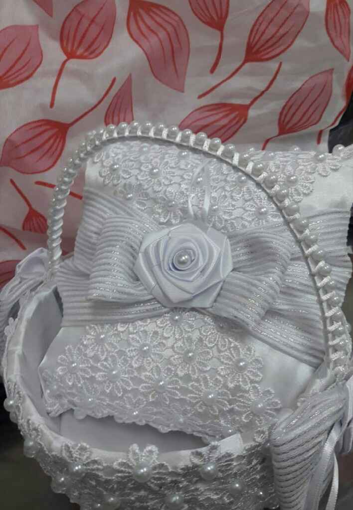 Almofadinha das alianças 💍cestinha da florista 🌹 - 1