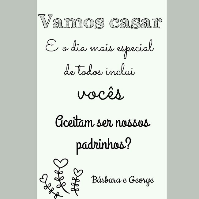 Convite dos padrinhos - 2