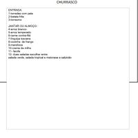 Cardápio buffet - 1