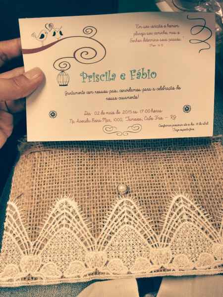 Convite rústico e delicado