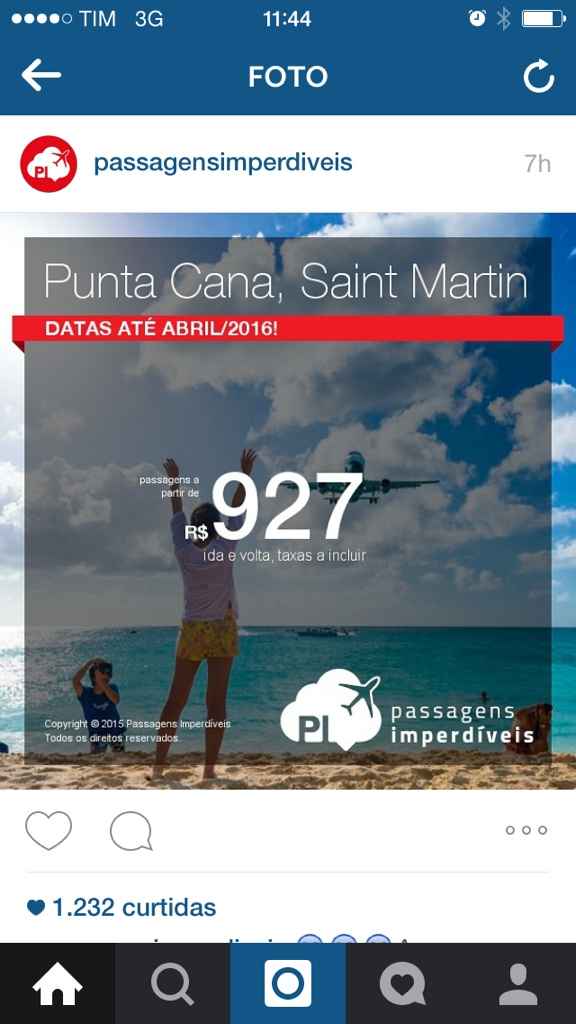 Promoção de passagem para punta cana - 1