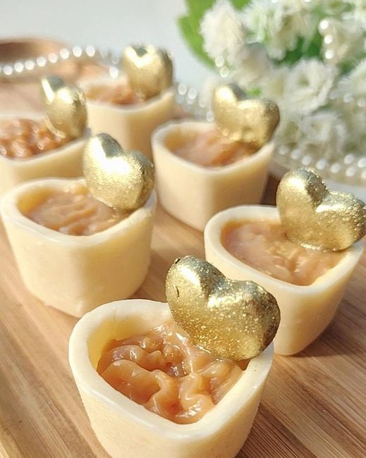 coração de doce de leite decorado