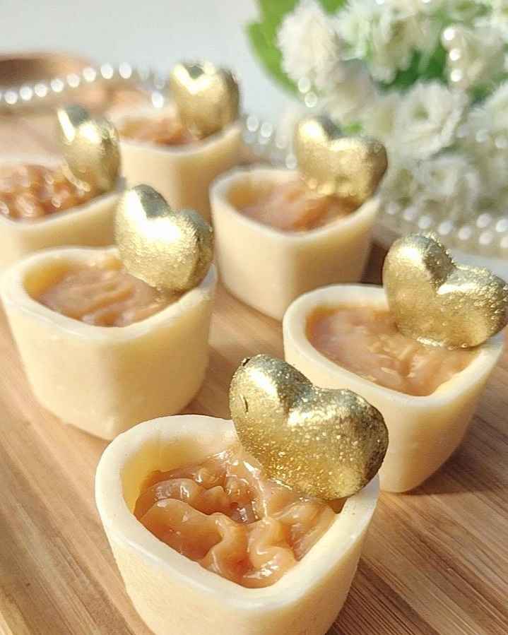 coração de doce de leite decorado