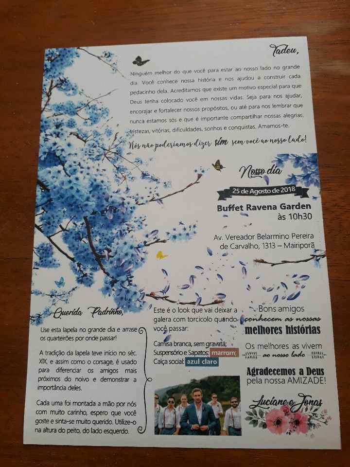 Caixinha Convite Padrinhos e Mães - 2