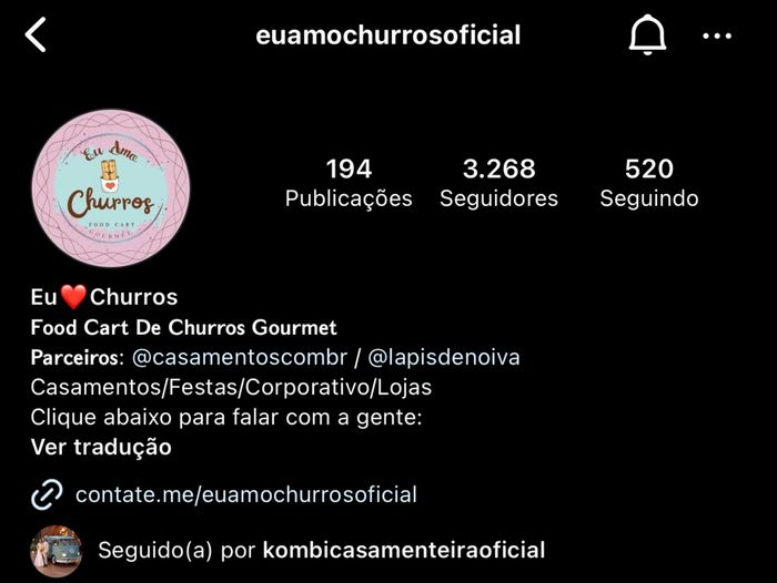 Indicação de carrinho de churros 1
