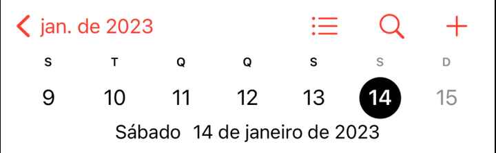 Alteração da data - 1