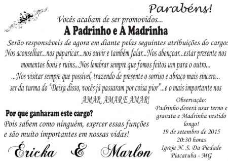 Convite Padrinhos