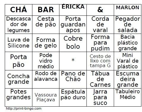 Cartela de Bingo