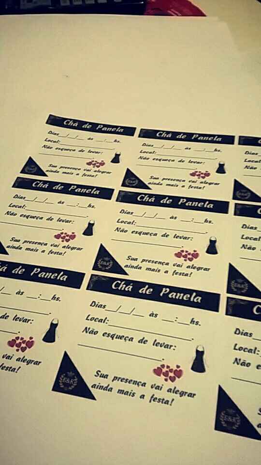 Nosso convite do chá de panela!!!! #vemver - 1