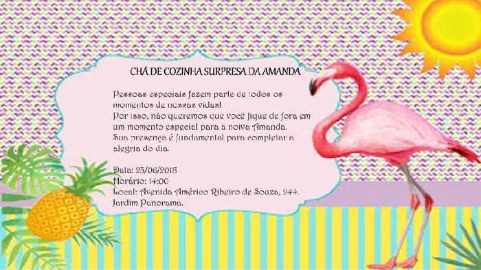 Convite para chá de cozinha surpresa 2