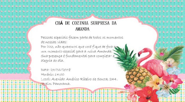 Convite para chá de cozinha surpresa 3
