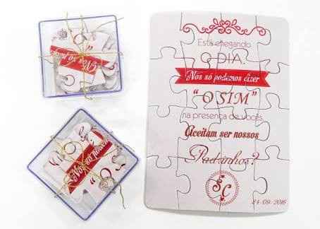 Convite para padrinhos - quebra cabeça - 6