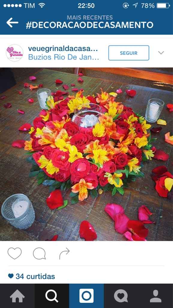 Cores da decoração - vermelho, laranja e amarelo - 1