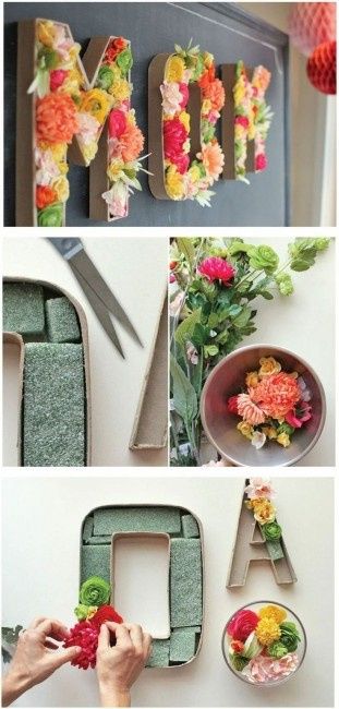 letras com flores