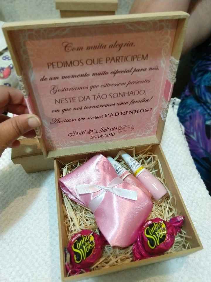 Fizemos nossos próprios convites de padrinhos - 2