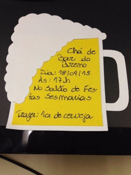 Convite Chá de Bar - DIY