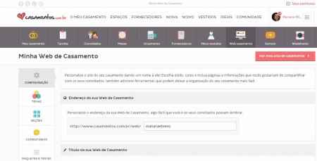 Endereço do site