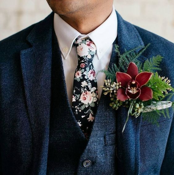 Noivo usar gravata estampada no look do casamento: 👍 ou 👎 2