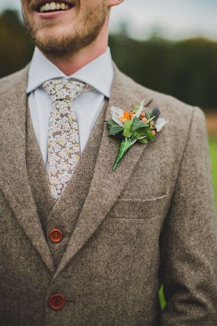 Noivo usar gravata estampada no look do casamento: 👍 ou 👎 6
