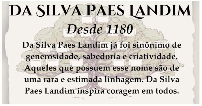 Seremos a família " Da Silva Paes Landim" 2