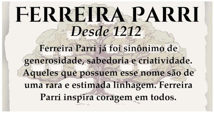 Seremos a família Ferreira Parri 1