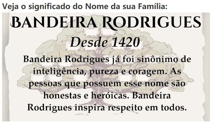 Seremos a Família Bandeira Rodrigues! 2