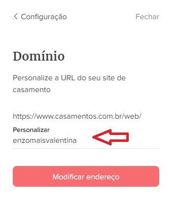 Alteração da extensão do site 1