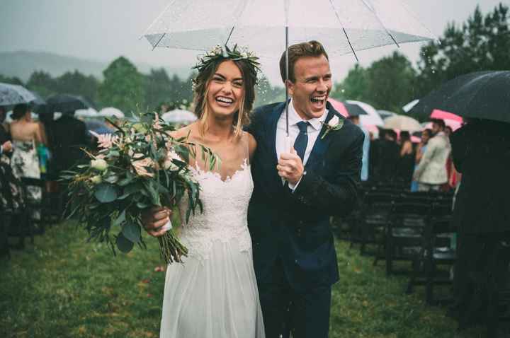 chuva no casamento