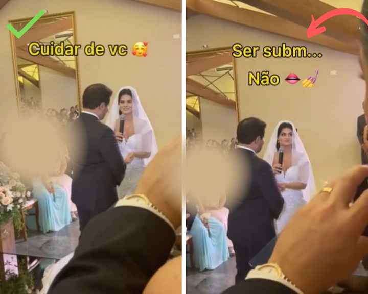 "Submissa, não! - diz noiva interrompendo votos na cerimônia de casamento 👇 - 2