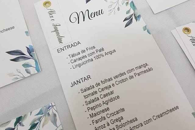 Papelaria do casamento: vai ter menu para os convidados? - 1