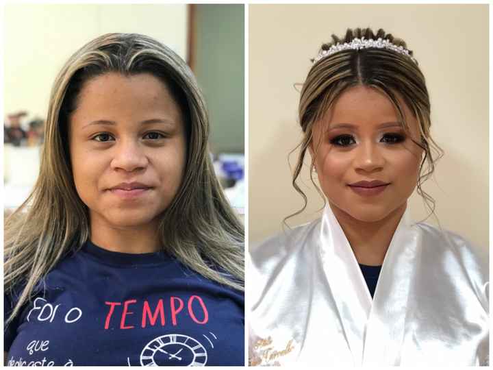 Antes da pandemia teste de penteado e maquiagem - 1