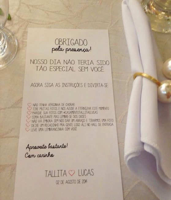 Cartão de agradecimento:
