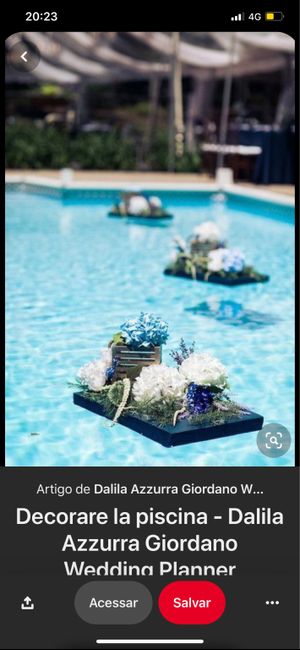 Decoração da piscina no espaço da festa 16