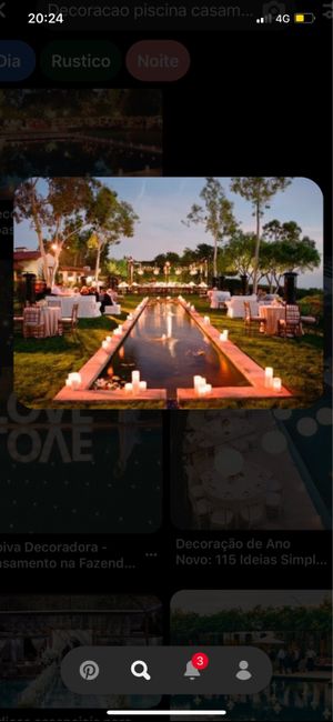 Decoração da piscina no espaço da festa 18