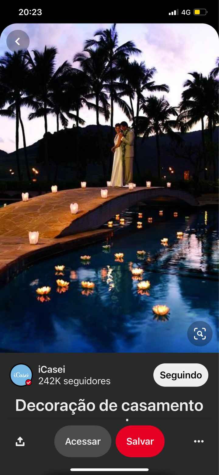 Decoração da piscina no espaço da festa - 1