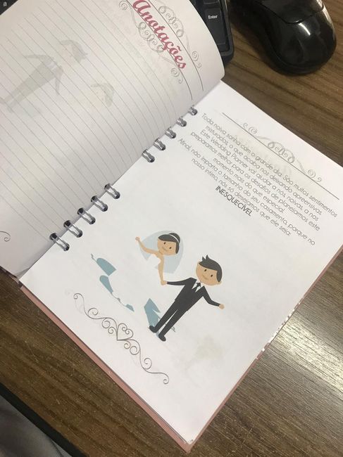As páginas são todas personalizadas, uma graça.