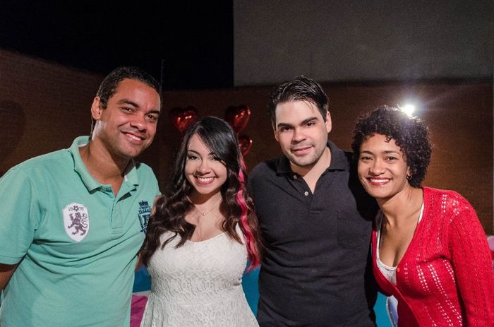 Minha prima e o marido que serão nossos padrinhos