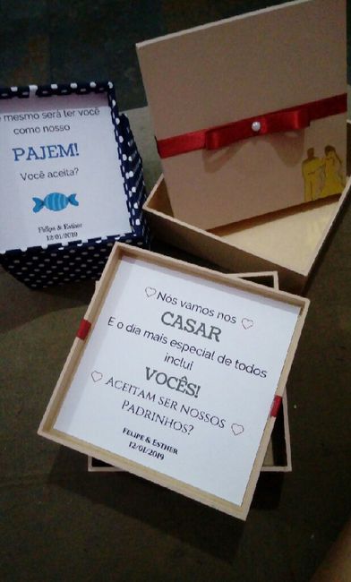 Postem a caixas dos padrinhos 1